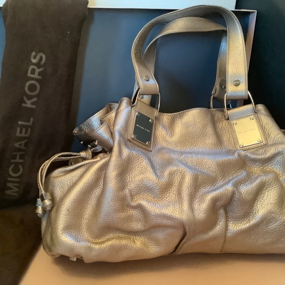 Michael Kors Metallic Leather Handbag - Picture 2 of 4